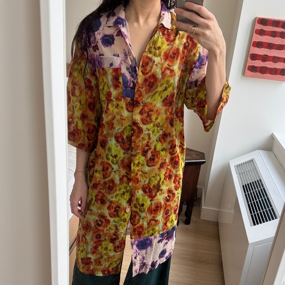 Dries Van Noten Floral shirt dress
